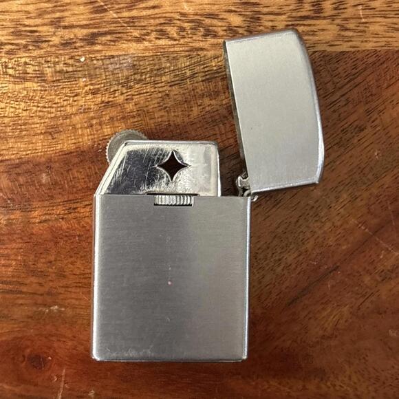 Vtg Ross Lite Windproof Butane Gas Cigarette Lighter Brushed Chrome Japan Tested - Picture 10 of 15